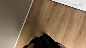 mistress annalisa dominates slave with hot footjob cum