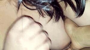 Intense Asian BBW Filipina Slurps Fat Cock with Handjob Grip
