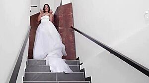 Brutal 6on1 gangbang wrecks bride Nuria Millan in shower!
