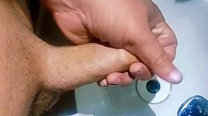 hidden guy in bathroom sink gets exotic asian handjob cum explosion 😈🚿