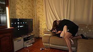 i knock on the door as sexy cop and she pounds my tight ass raw until i can't take more
