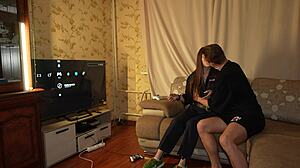 i knock on the door as sexy cop and she pounds my tight ass raw until i can't take more