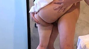short hair big tits asian babe drips wet pussy juice begging creampie fuck