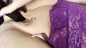 Catalina Valentine rams toy deep in pussy until she squirts everywhere