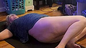 wanna see this hot mature milf stretch in morning yoga?