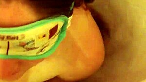 Submissive slut gulps piss and sucks cock in hardcore shower submission