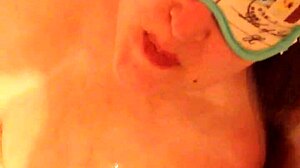 Submissive slut gulps piss and sucks cock in hardcore shower submission