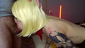 the resident evil babe pulls on stockings and takes a hard pounding from her man