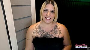 whoa busty dirty blonde logan lace, sucking that hard dick before muff gets pounded hard!?