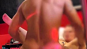 mature blonde brazilian wife gets black cock deep while cuckold watches bed