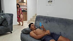 hot mature stepmom bedroom fucked hard by young stepson cock