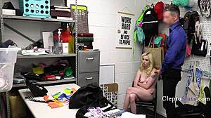 Petite Thief Blackmailed into Kneeling Submission for Burglar Domination Deal