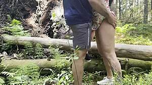 i can't resist fucking my tattooed milf mother-in-law's tight pussy in deep forest