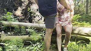 i can't resist fucking my tattooed milf mother-in-law's tight pussy in deep forest