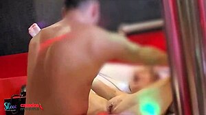mature blonde brazilian wife gets black cock deep while cuckold watches bed