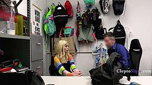 Petite Thief Blackmailed into Kneeling Submission for Burglar Domination Deal