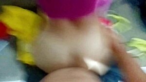 Blonde Milf Pounds Bent-Over Latina's Big Bum Quick and Hard