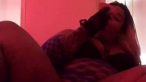 bbw gizelle lane spreads her big clit and fat pussy wide for nasty dildo sucking play