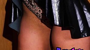 Latina teen mistress Beca Barbie strips naked, ripping clothes for divine tease