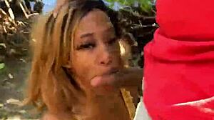 Quick beach fuck with milf deepthroating monster cock?