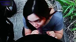 i couldn't resist that jogging bbw's fat ass, blew my load down her throat