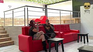 i spot curvy redhead at bar drag her to bathroom for bareback cumshot fuck