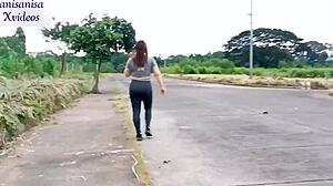 i couldn't resist that jogging bbw's fat ass, blew my load down her throat