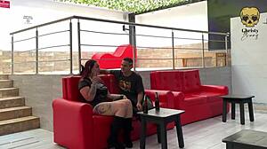 i spot curvy redhead at bar drag her to bathroom for bareback cumshot fuck