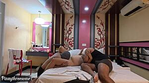 Pinay couple shares hot wife in mmf threesome with double creampie and moans