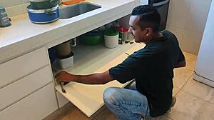 pregnant black wife cheats on husband with plumber's monster cock filling her big ass completely