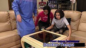 Dr Tampa handles my wild moans as patient Alix Avery backstage