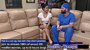 Dr Tampa handles my wild moans as patient Alix Avery backstage