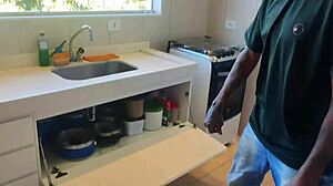 pregnant black wife cheats on husband with plumber's monster cock filling her big ass completely