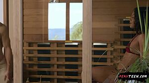 hey dilf ever had a latina teen perv seduce you in sauna?