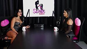 tri champ val mineirinha gave ass in swing insecurities busted 😍 sheer red lingerie orgy!!