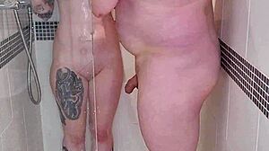 hey wanna join our wet shower fuck with sammie flashing her tight tits n pussy?