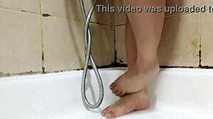 Chubby Asian feet tease lovers in homemade closeups