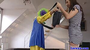 Bizarre British Milf in Heels Fucked by Clown Cock