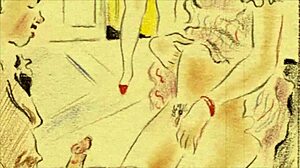 vintage erotic drawings capture hairy retro fantasies in antique style