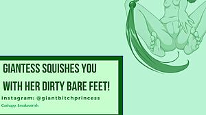 hey little man my giant toes tease before i trample your face...