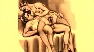 vintage erotic drawings capture hairy retro fantasies in antique style