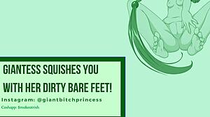 hey little man my giant toes tease before i trample your face...