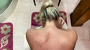 luna pisses then sucks cock like slut before ass pounding creampie