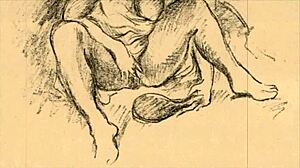 vintage erotic drawings capture hairy retro fantasies in antique style