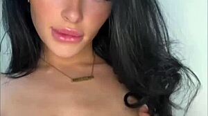 that slutty american exchange student spreads wide fingering her horny pussy on webcam