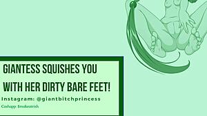 hey little man my giant toes tease before i trample your face...