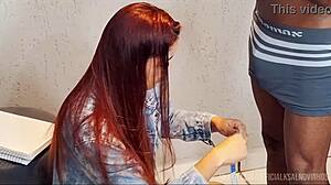 tailor fanny sparks erection during pants fitting