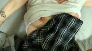 Stepdad punishes pregnant student slut rough doggystyle creampie screaming!
