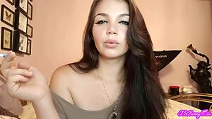 Xo bunny smokes blows in face while dominating with big tits