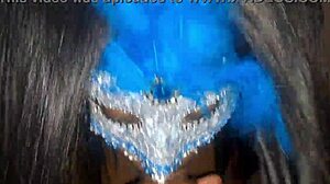 masked ebony slut sucks my big cock till cum in mouth